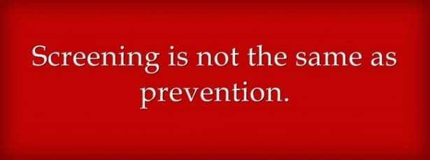 screening is not prevention USPSTF